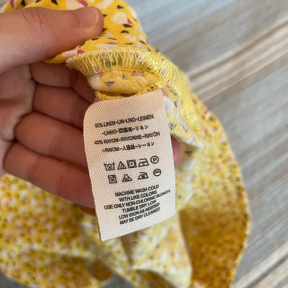 Free people Yellow Crop top, Smock Back Top - Picture 8 of 9